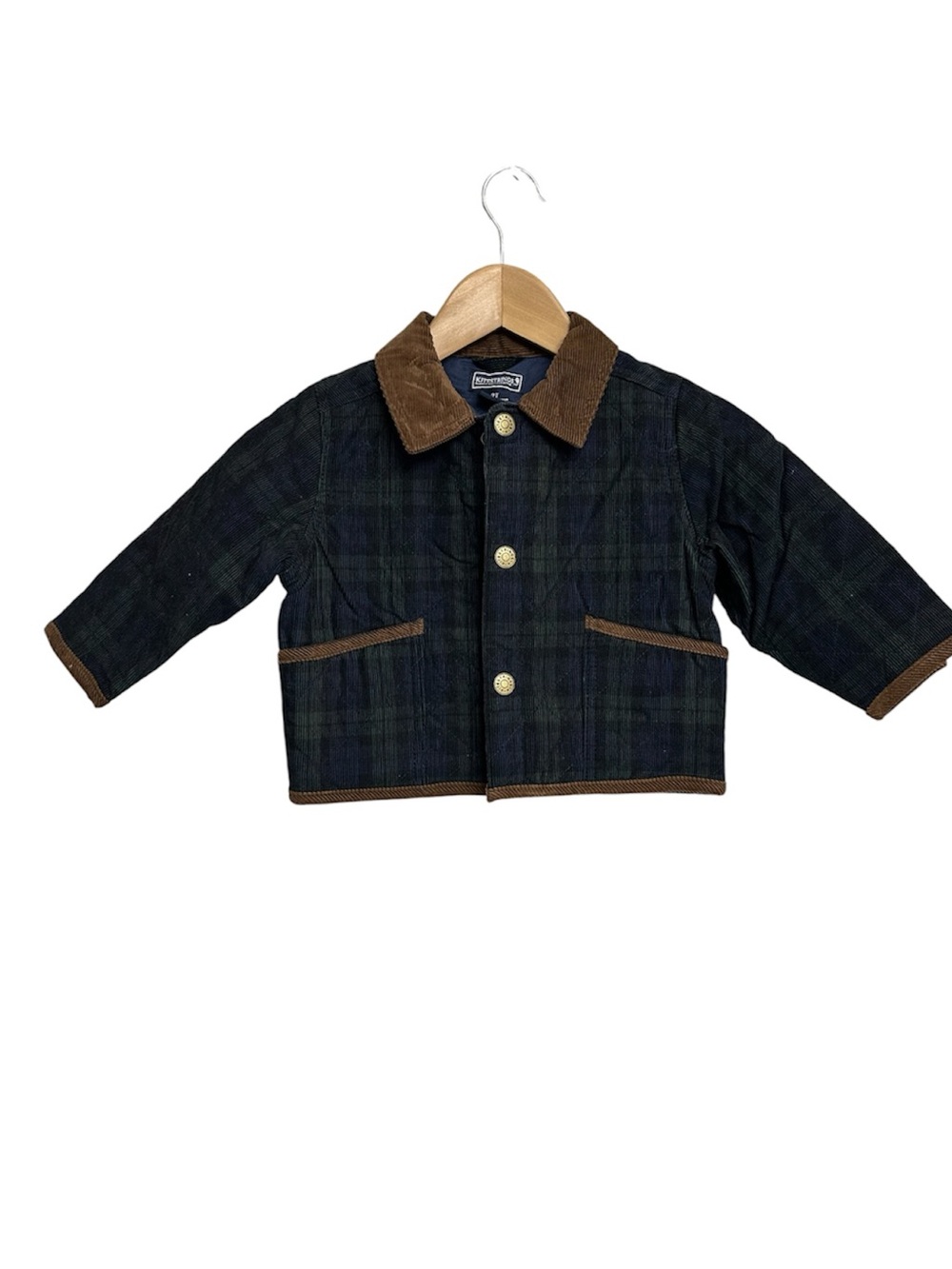 Vintage Kitestrings Plaid Corduroy Quilted Barn Jacket-NWOT Size 2T